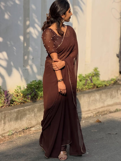 Vasthrlay Classic Designer Saree with elegant Georgette styling