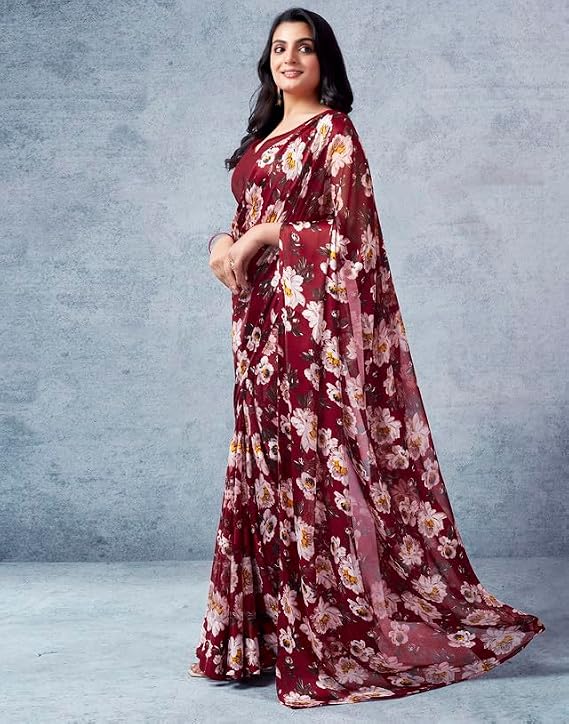 Vasthrlay Black saree with Sequence styling and Georgette look