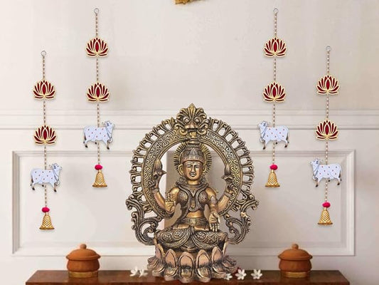 Lotus with Pichwai Cow Wall and Door Hanging - PUSHMYCART