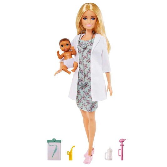 Barbie Baby Doctor Playset with Blonde Doll Infant Doll and Medical Accessories