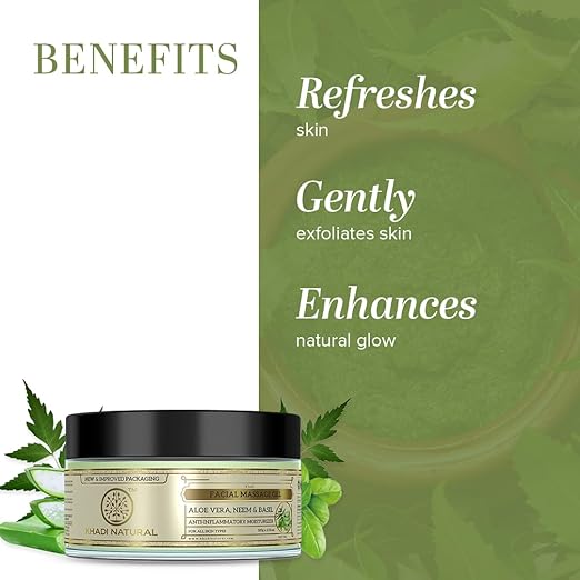 Khadi Herbal Ayurvedic Aloevera Neem And Basil F. Mass.Gel - PUSHMYCART