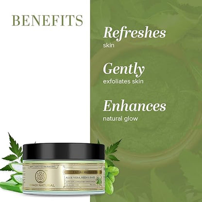 Khadi Herbal Ayurvedic Aloevera Neem And Basil F. Mass.Gel - PUSHMYCART