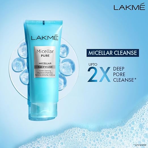 Lakme Micellar Pure Facewash for Deep Pore Cleanse - PUSHMYCART