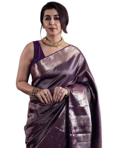 Vasthrlay Classic Kanjivaram Traditional Saree for festive ethnic occasions