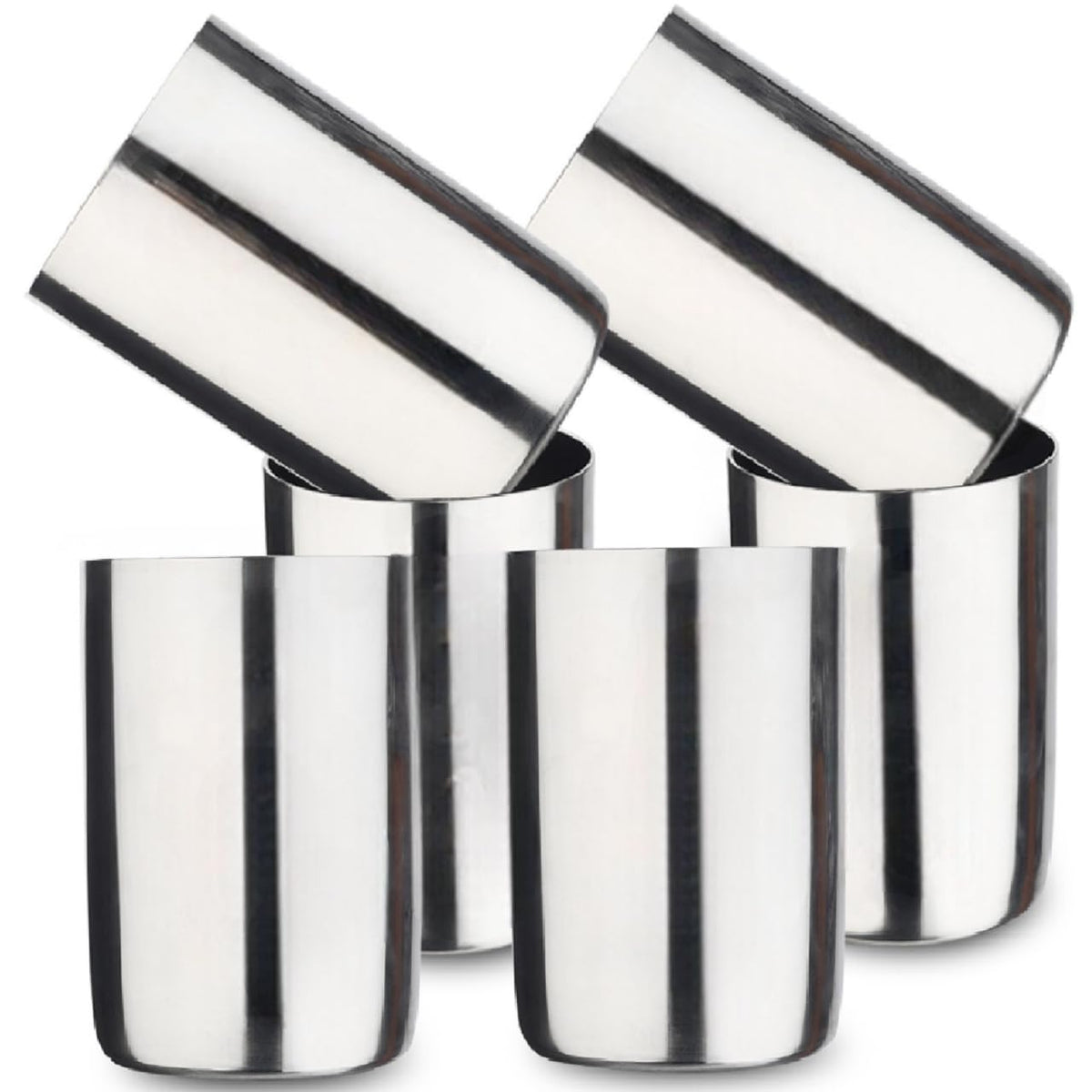 Stainless Steel Water Drinking Glasses Set