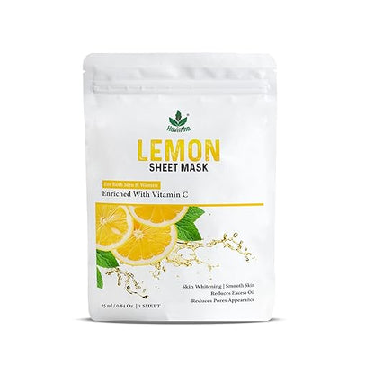 Havintha - Lemon Face Sheet Mask for Glowing Skin - PUSHMYCART