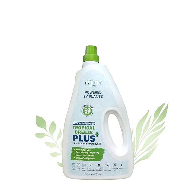 Azafran Plant Based 8-in-1 Tropical Breeze Liquid Laundry Detergent