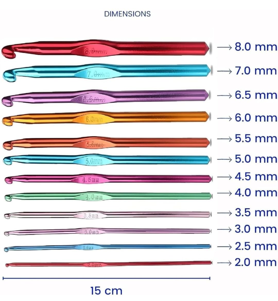 12 Pcs Crochet Needles, Knitting Needles, Crochet Kit - image 2