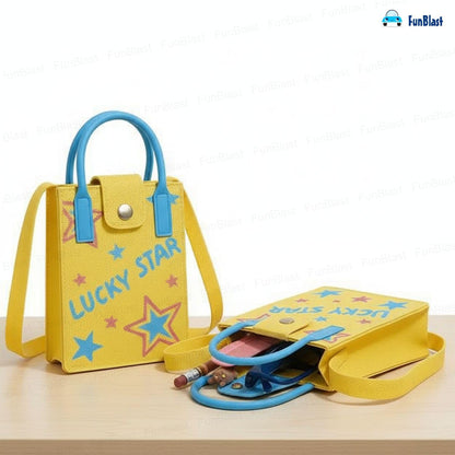 FunBlast Crossbody Mobile Sling Bag Lucky Star Yellow