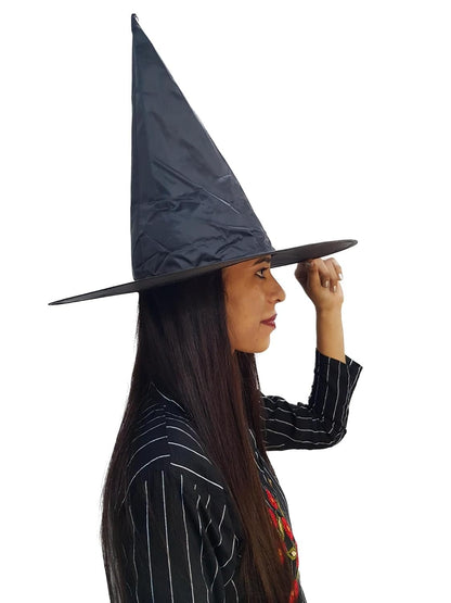 BookMyCostume Adults Black Witch Hat Halloween Costume Accessory