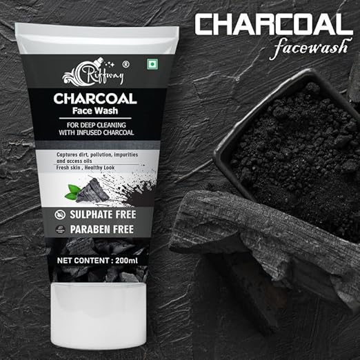 Riffway Charcoal Tube Face Wash - PUSHMYCART
