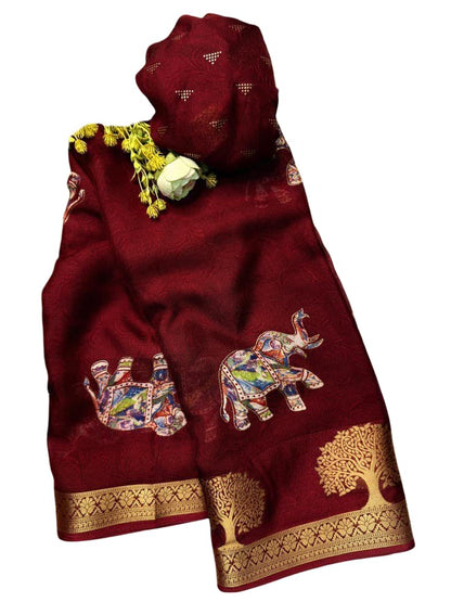 Vasthrlay Classic Cotton Designer Saree for festive ethnic occasions