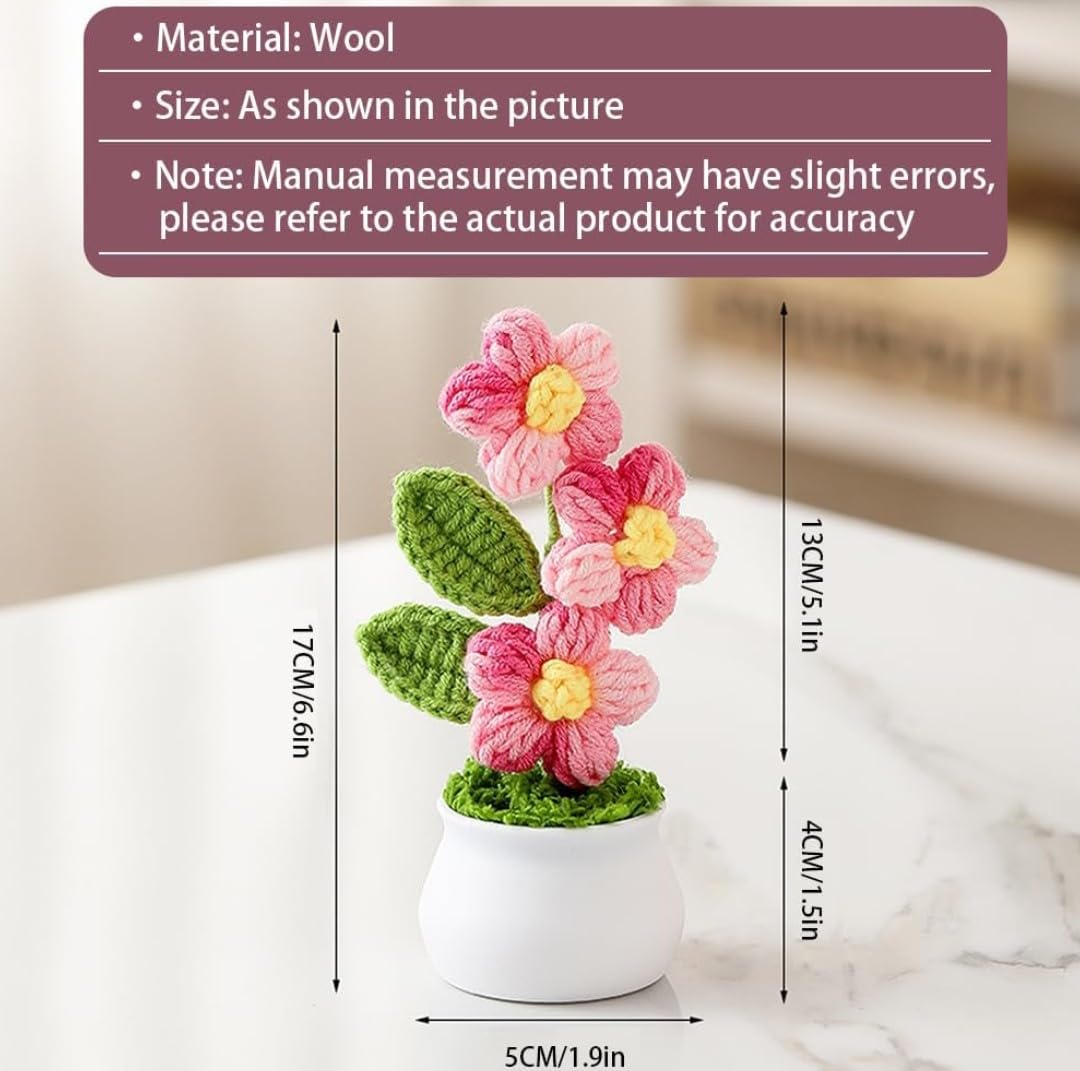 Crochet Flowers Artificial Daisy, Home Decoration, Office - image 2