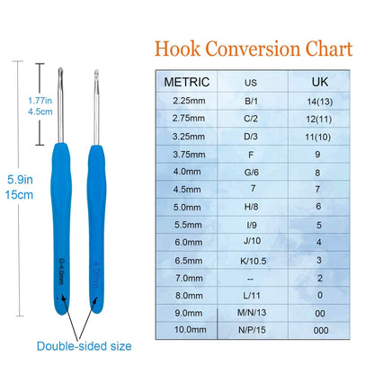9 PCS Crochet Hooks, Ergonomic Handle Crochet Hooks Set for Arthritic Hands - image 4
