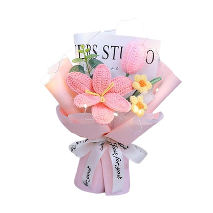 Crochet Flower Bouquet, Pink - image 4