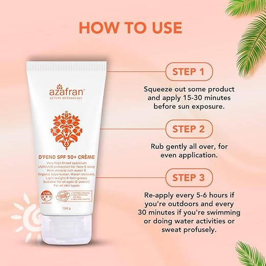 Azafran Organics D'fend SPF 50 Sunscreen