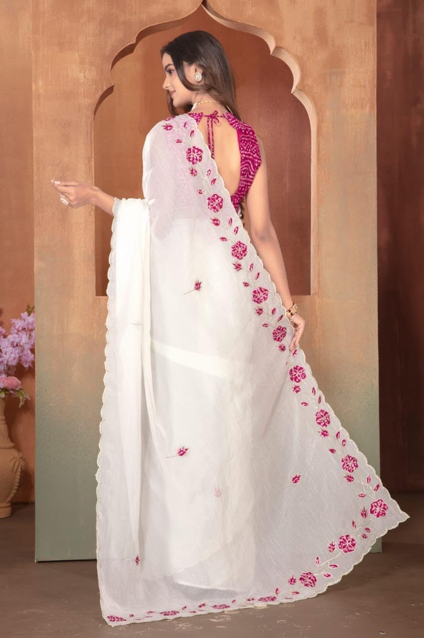 Vasthrlay Ethnic Classic Saree with decorative Embroidery design