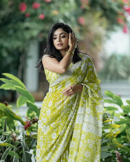 Vasthrlay Floral Saree in Classic with refined ethnic appeal