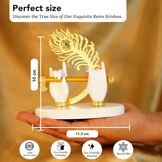 Ekhasa Lord Krishna Hands with Flute Idol (Small Size)