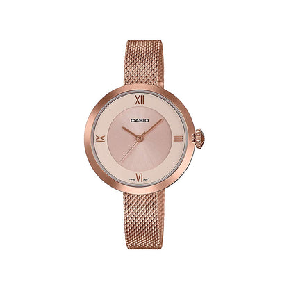 Casio Analog Rose Gold Dial Womens Watch -LTP-E154MPG-4ADF(A1852)