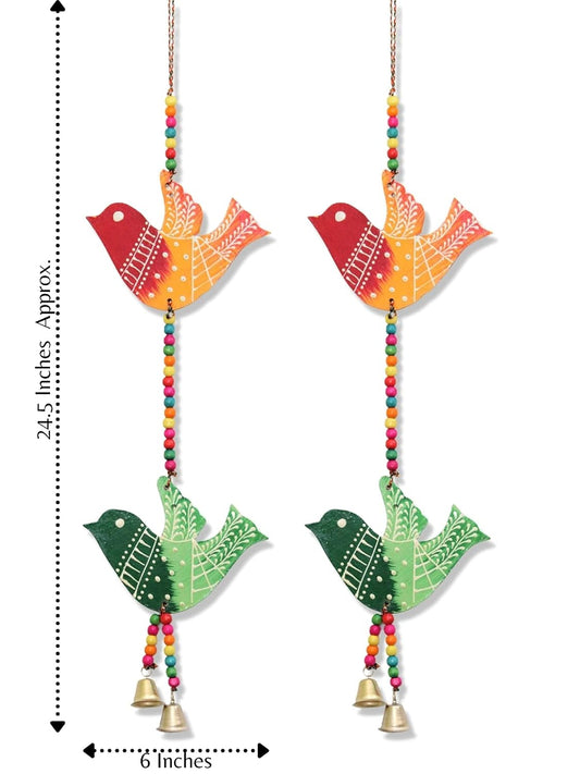 Jeevan Handicraft Wooden Bird Wall Hanging 62 cm Pack of 2