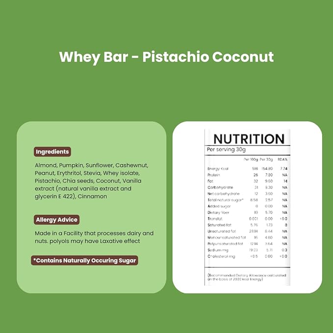 Kilobeaters Pistachio | Coconut Protein Whey Bars