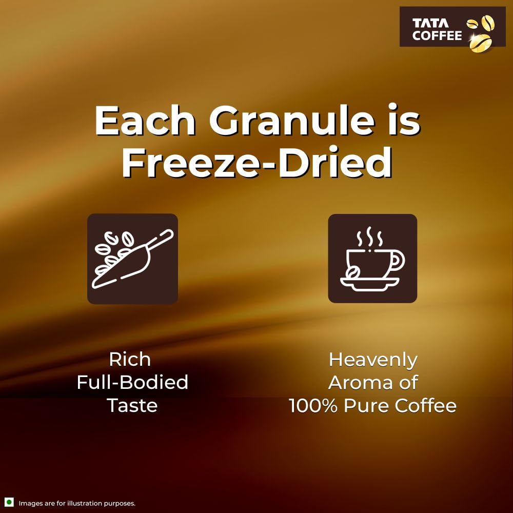 Tata Coffee Gold Original Freeze Dried Instant Coffee 50g Jar