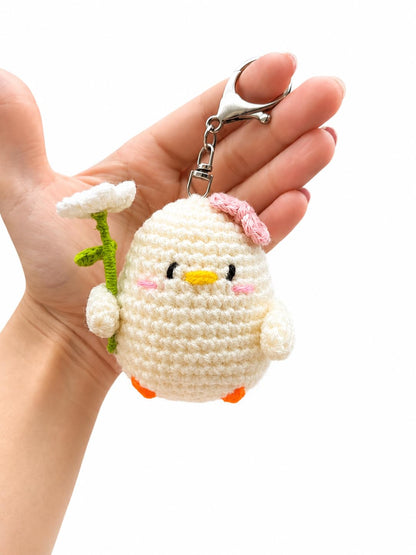 Handmade Crochet Keychain, Cute Knitted Key Ring Charm - image 2