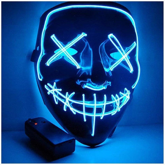 BookMyCostume Halloween LED Light Up Mask Color Changing Modes for Adults