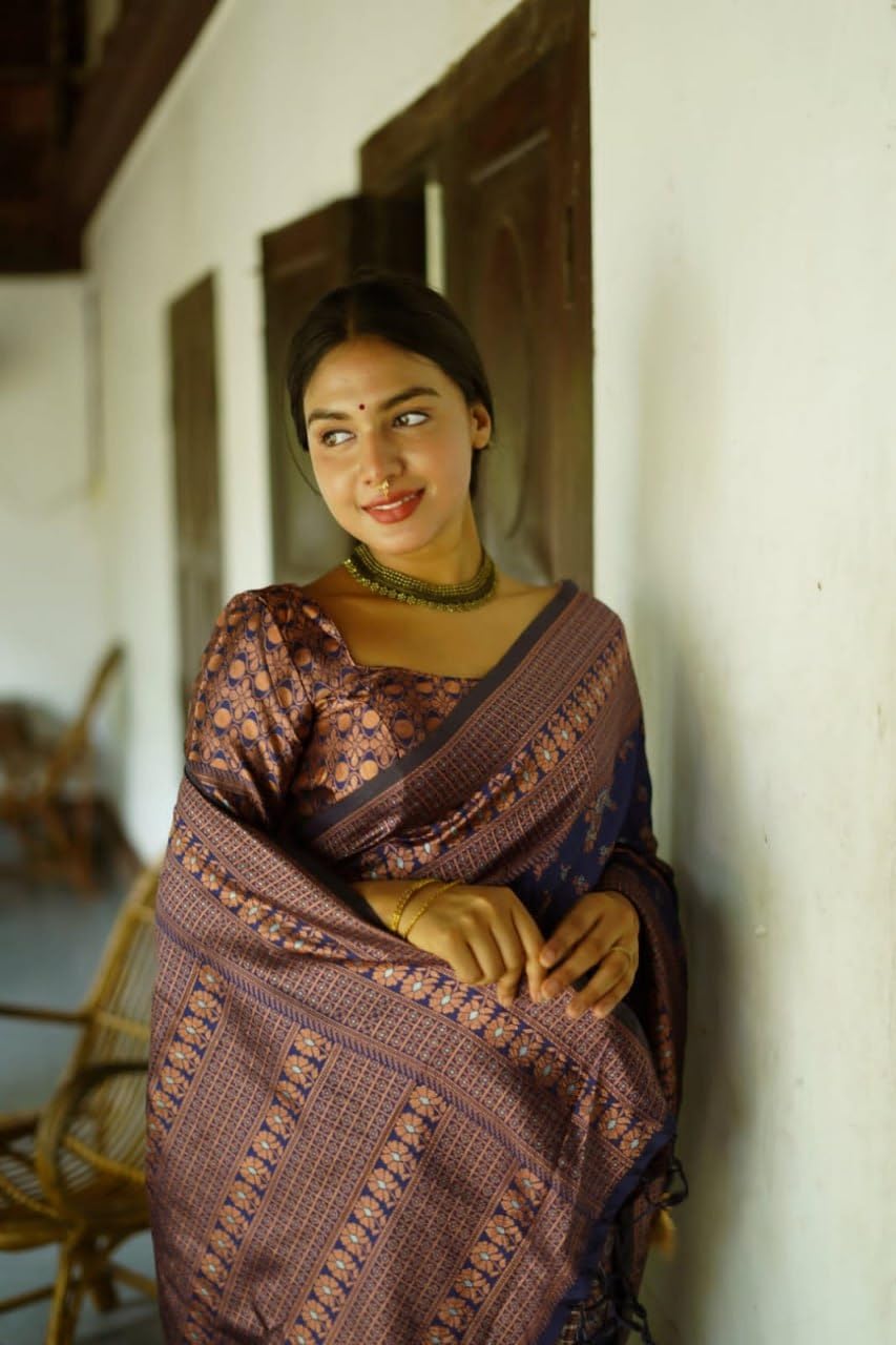 Vasthrlay Border Saree in Classic with refined banarasi ethnic appeal
