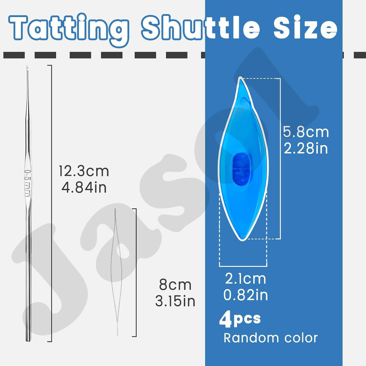 Crochet Tatting Shuttle Kit 4 PCS - image 2