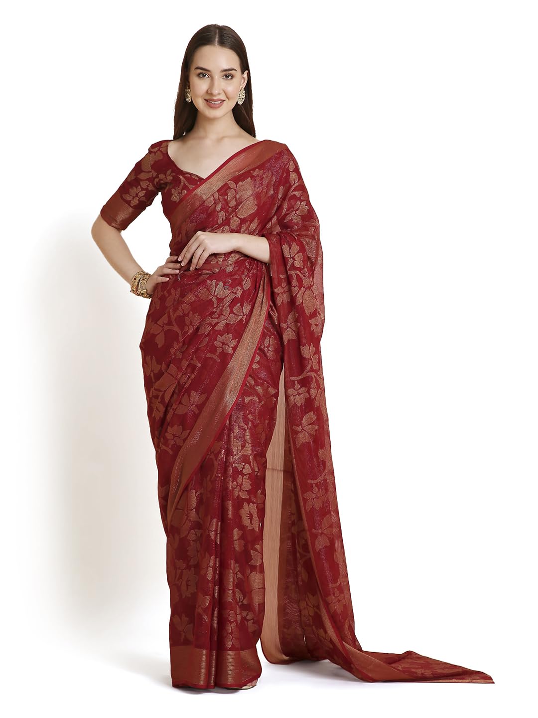 Vasthrlay Purple Ethnic Traditional Saree for festive ethnic occasions