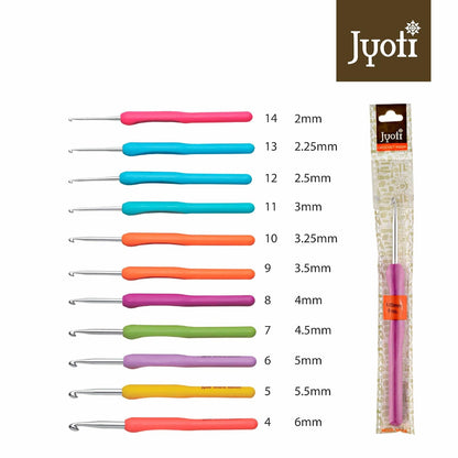 Crochet Hook Aluminium with Plastic Handle for Wool Work, Hand Knitted Sewing DIY Craft - image 5