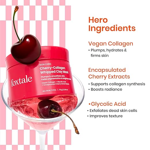 Foxtale Cherry-Collagen Whipped Clay Mask