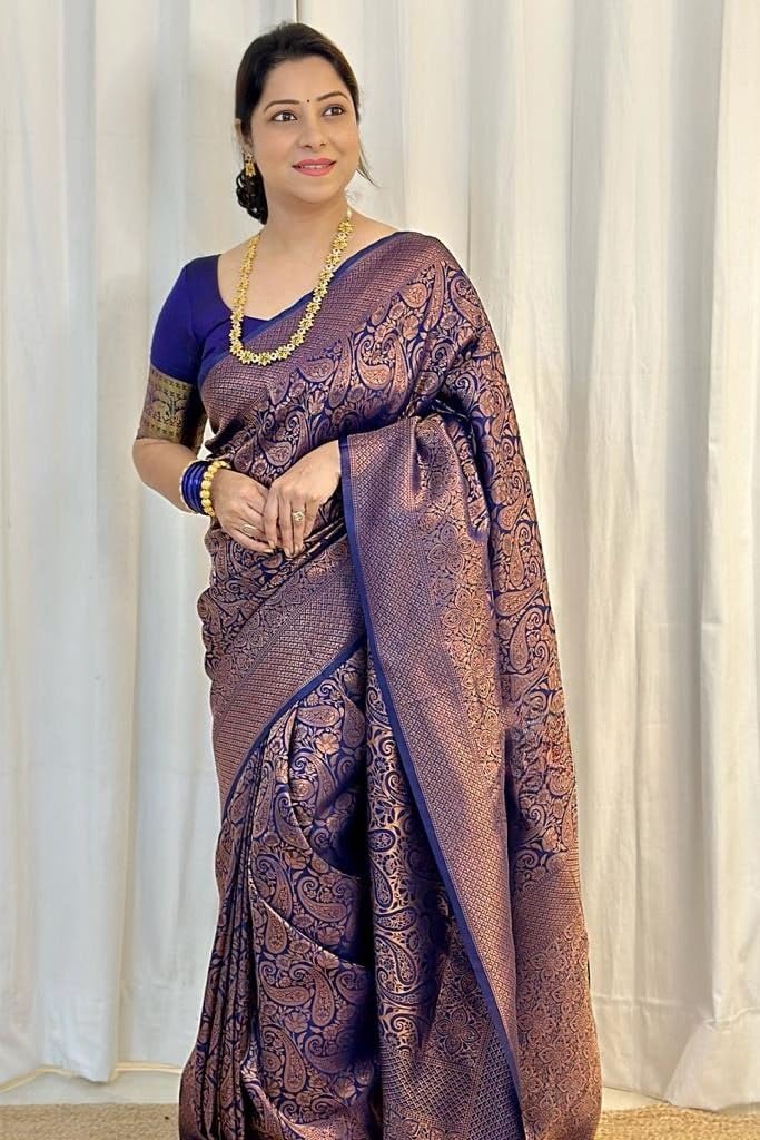 Vasthrlay Kanjivaram Classic Saree with decorative traditional design