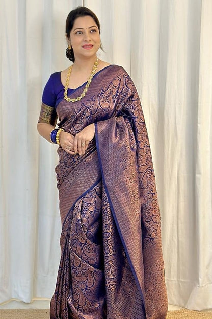 Vasthrlay Kanjivaram Classic Saree with decorative traditional design