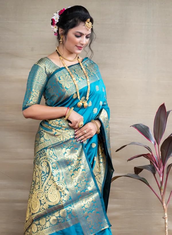 Vasthrlay Banarasi Classic Saree with decorative traditional design