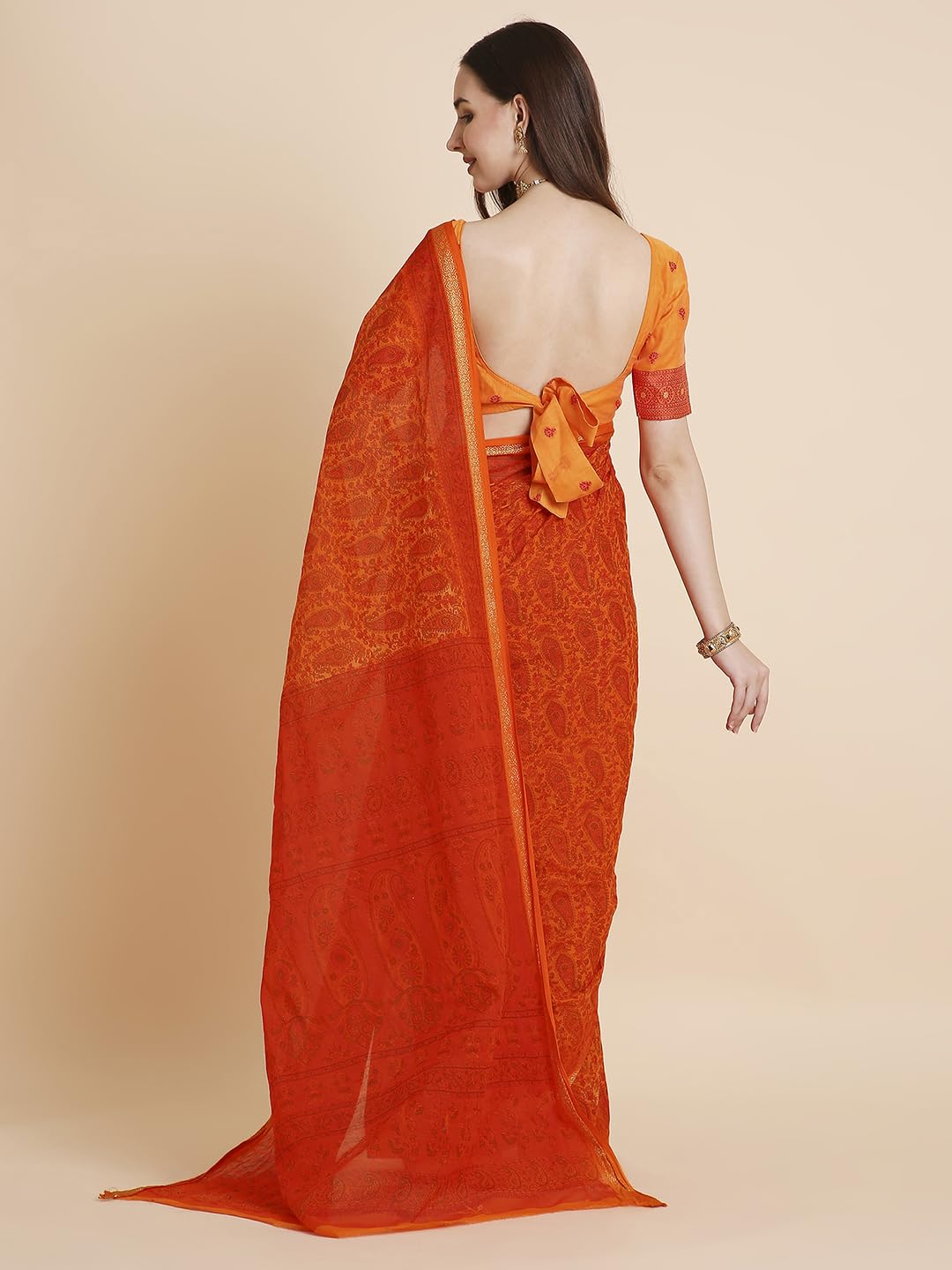 Vasthrlay Blue Saree with elegant cotton and printed styling