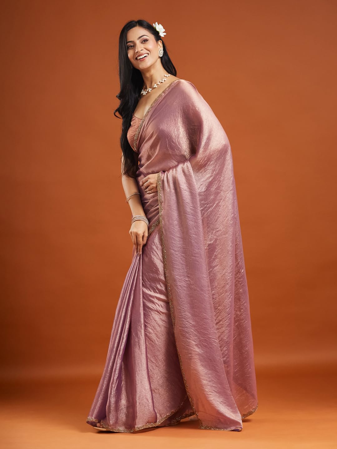 Vasthrlay Chiffon Classic Saree with decorative traditional design