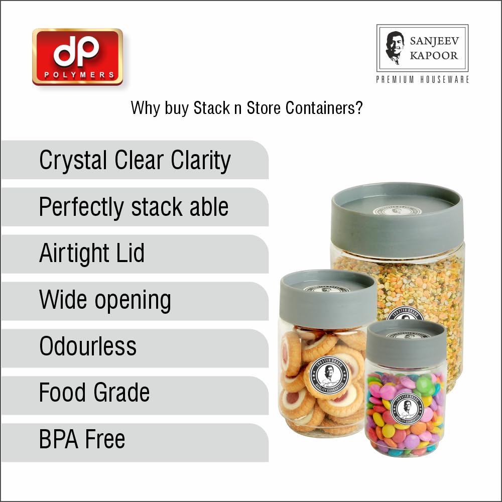 Sanjeev Kapoor Stack n Store 18 Piece Airtight Food Storage Container Set
