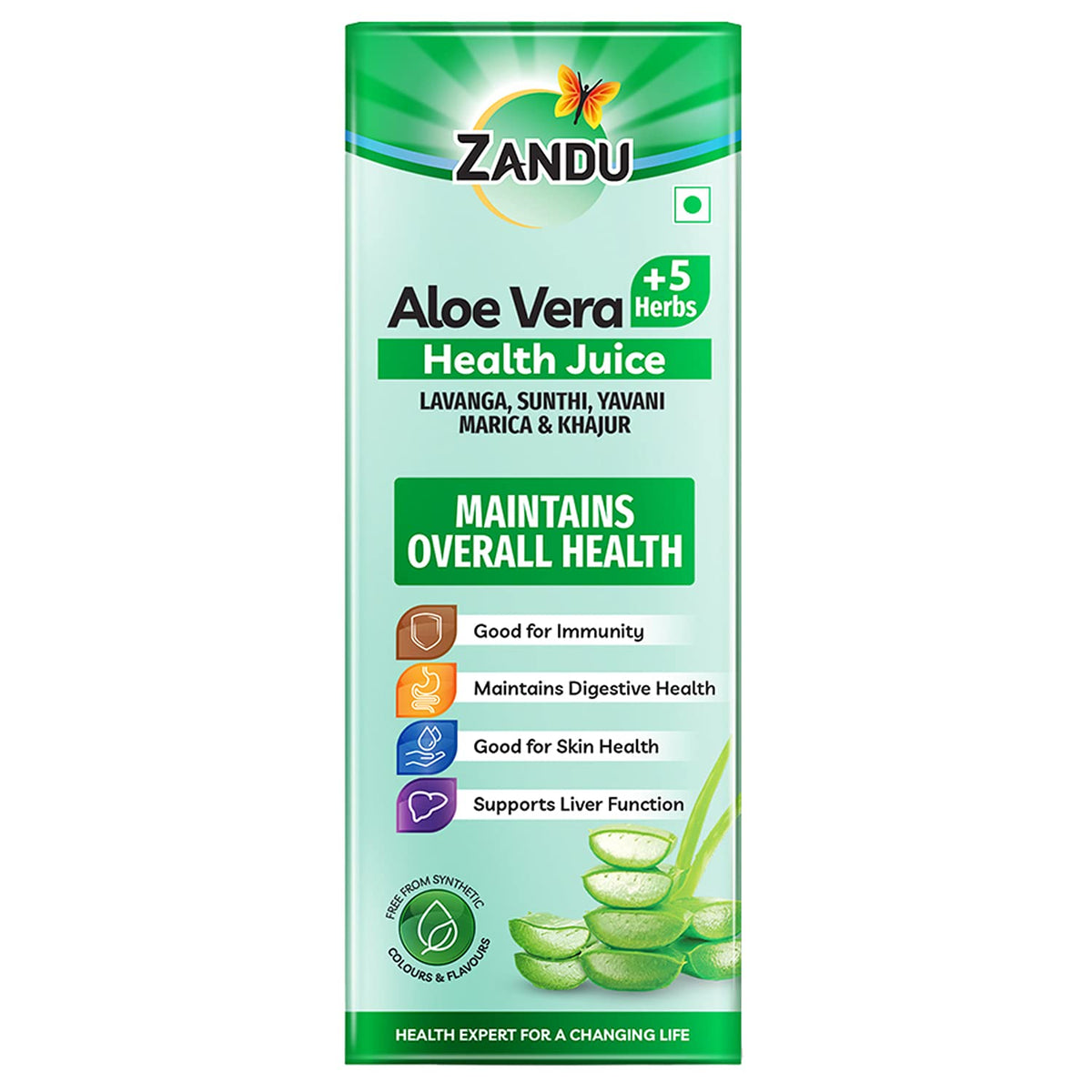 zandu aloe vera and 5 herbs health juice