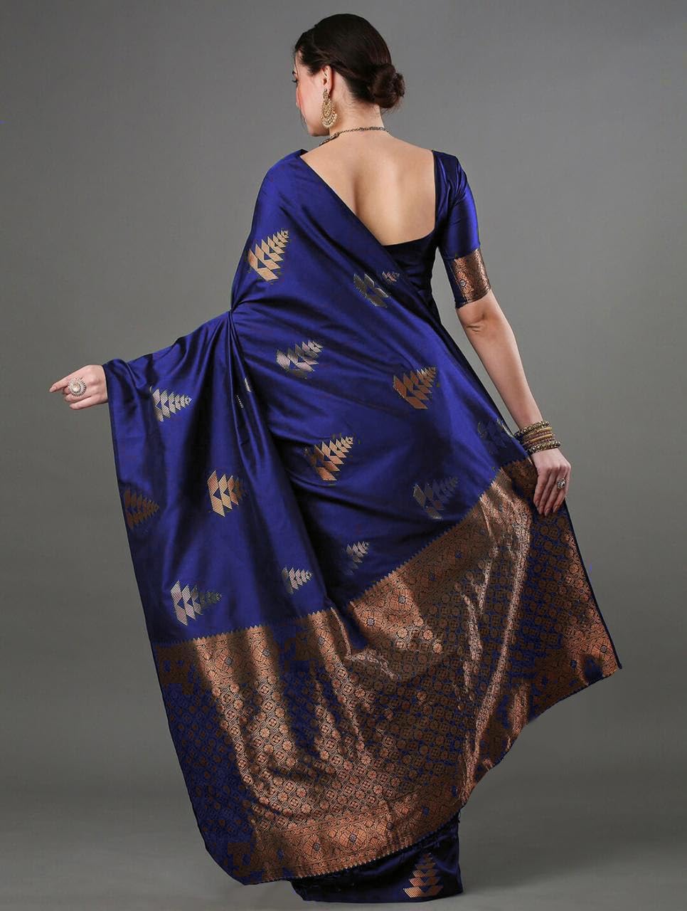Vasthrlay Banarasi Classic Saree with decorative traditional design