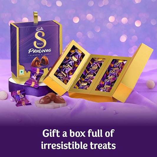 Cadbury Dairy Milk Silk Pralines Chocolate Gift Pack-176 Gram - PUSHMYCART