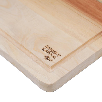 Sanjeev Kapoor Neem Wood Rectangle Serving Platter with Handle