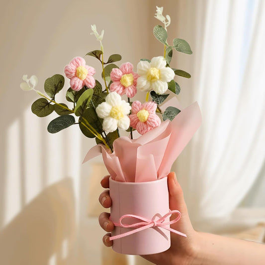 Handmade Pink Crochet Bouquet- Pack of 1 (100 g) - image 1