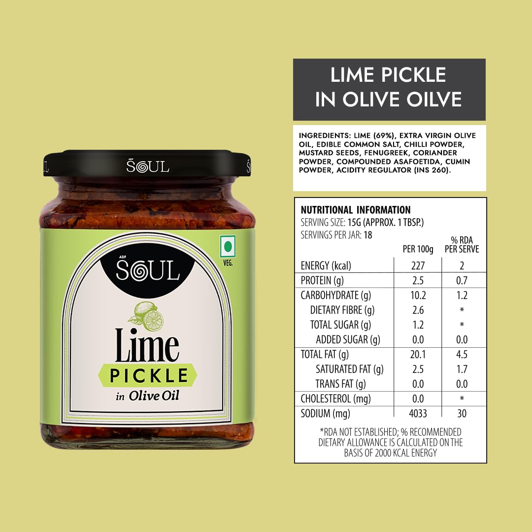 ADF Soul Lime Pickle in Olive Oil - PUSHMYCART