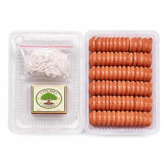 EYA Garden Handmade Terracotta Clay Diya Set of 60 with Cotton Wicks and Matchbox
