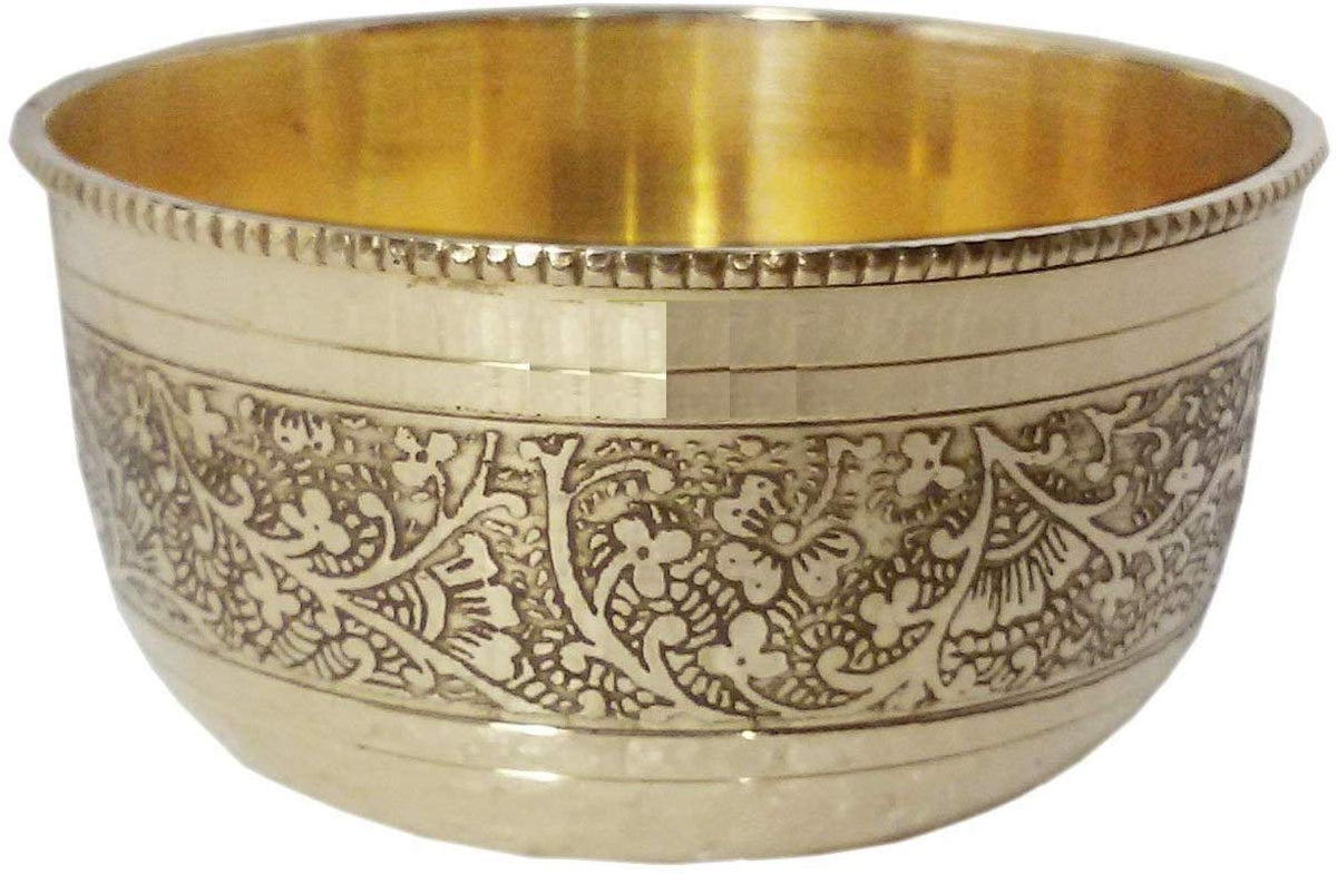 Brass Thali 6 Pices Set - PUSHMYCART