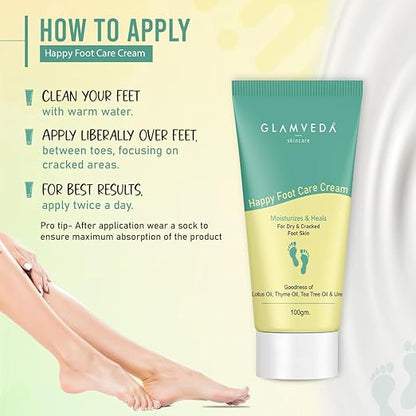 Glamveda Happy Foot Care Crack Cream - PUSHMYCART