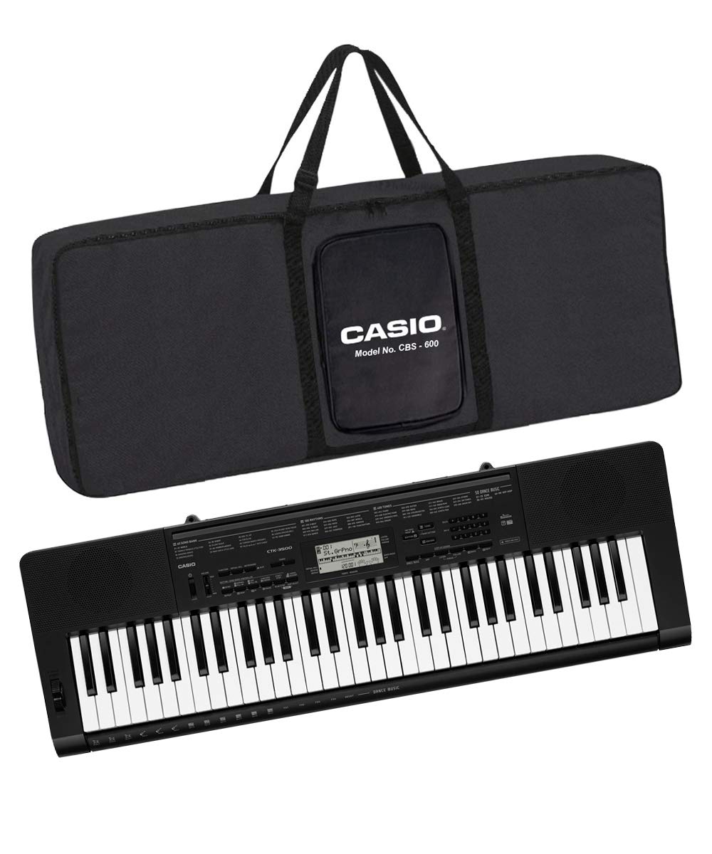 Casio CTK-3500 61 Key Touch Sensitive Portable Keyboard Black